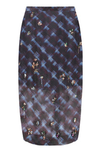 Dries Van Noten Gonna Sokna In Printed Silk