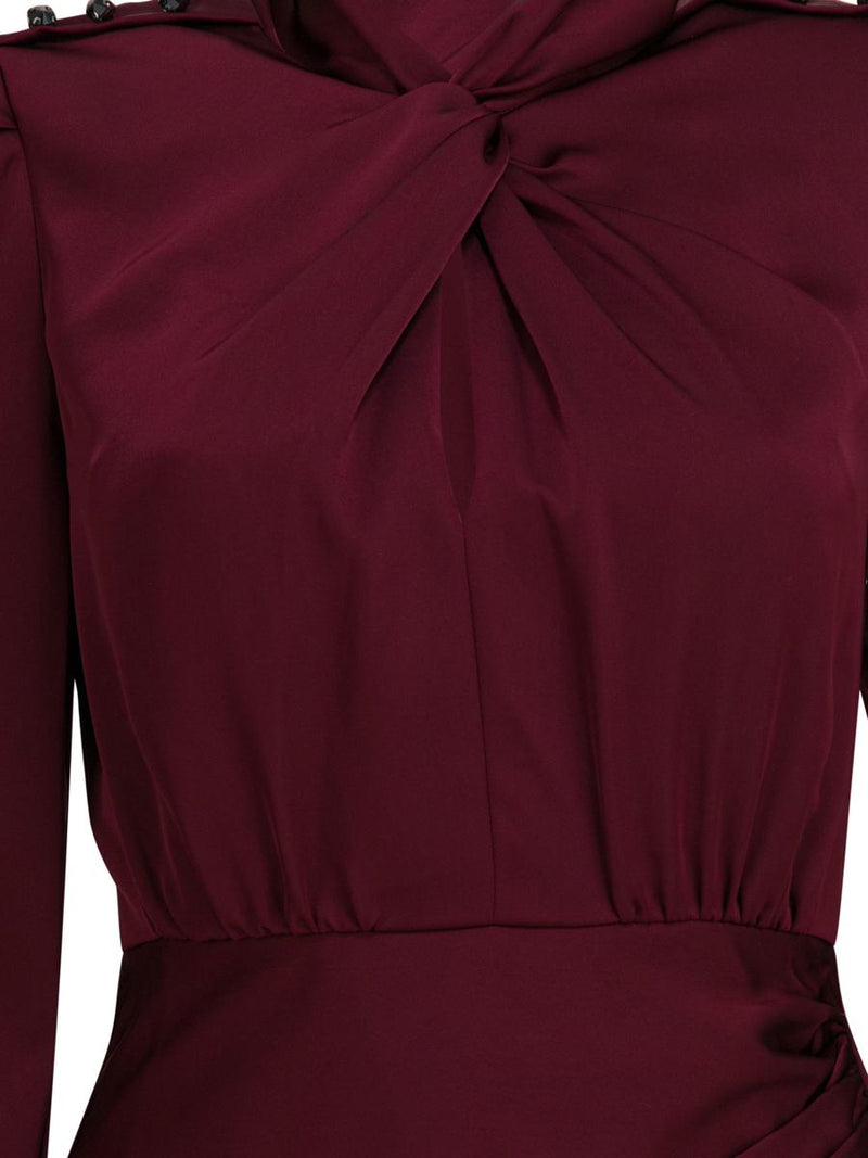 Self-Portrait Satin Midi Dress