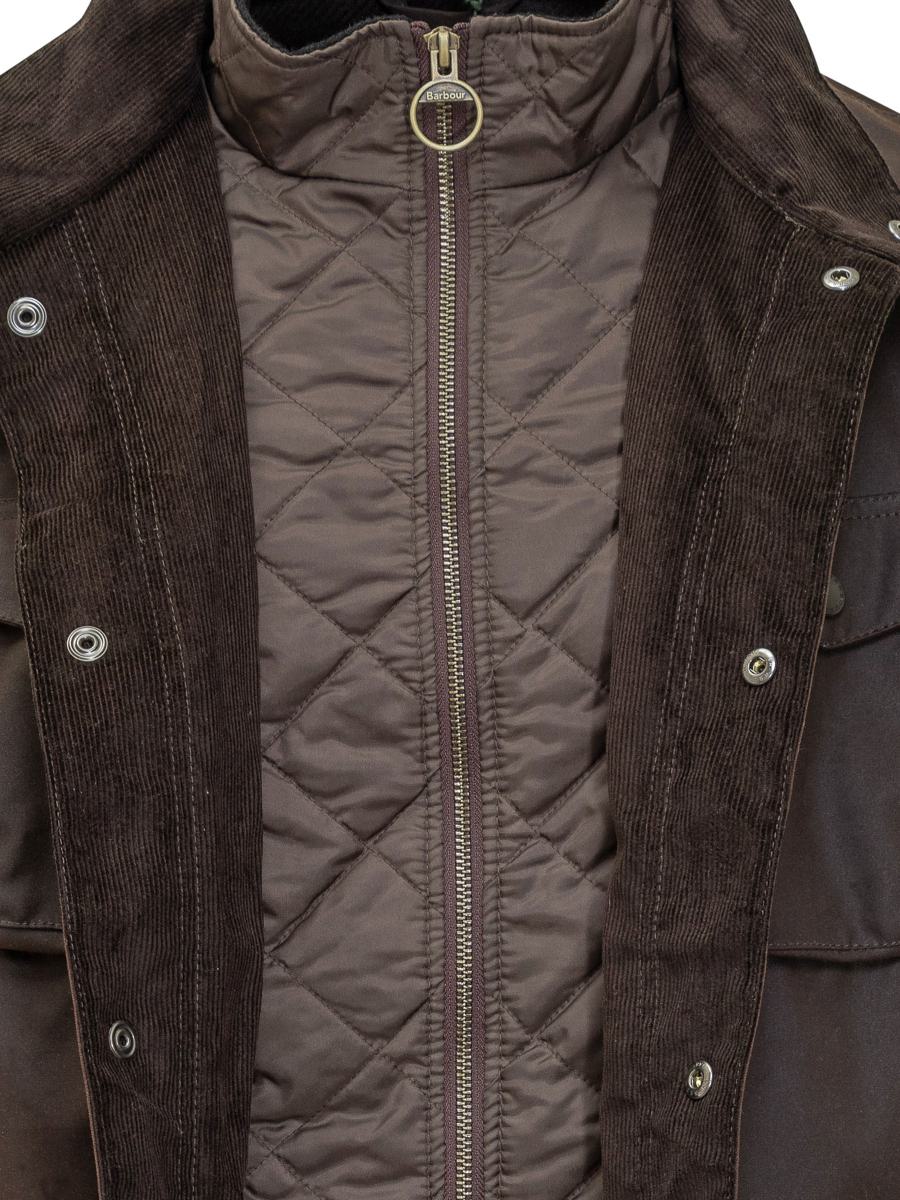 Barbour Blue Quilted Vest With Zipper Fastening And Front Pockets.