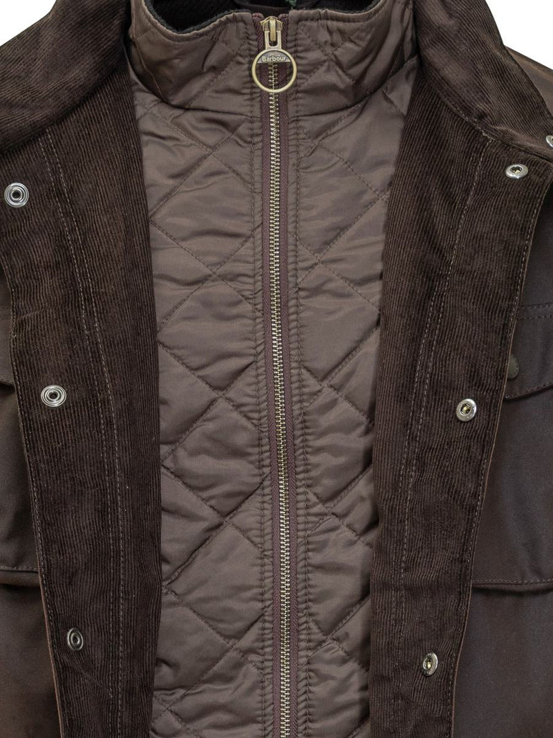 Barbour Blue Quilted Vest With Zipper Fastening And Front Pockets.