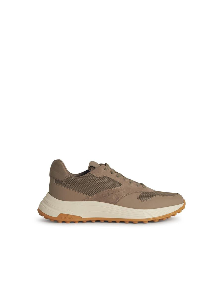 Hogan 'Hyperlight' Beige Leather Sneakers