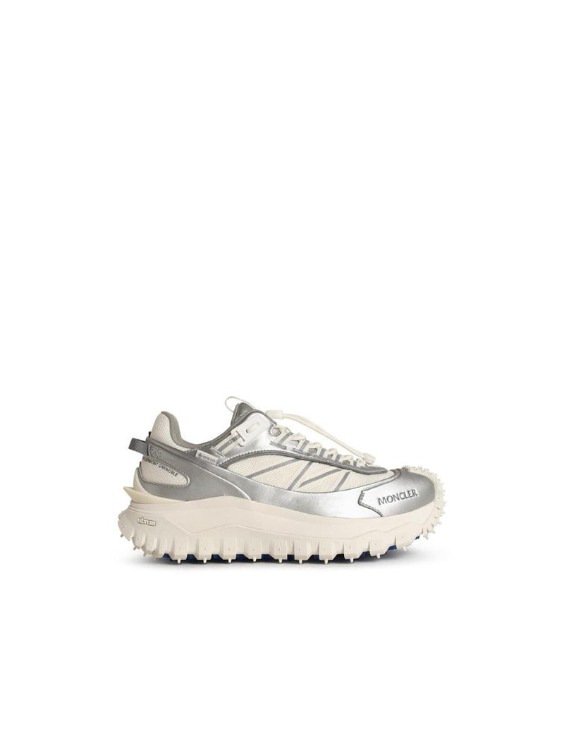 Moncler 'Trailgrip Gtx' Silver Leather Blend Sneakers
