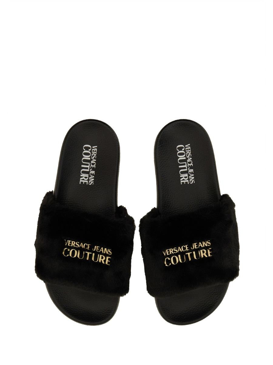 Versace Jeans Couture Slide Sandal With Logo