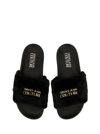 Versace Jeans Couture Slide Sandal With Logo