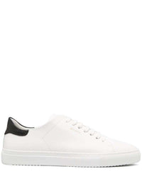 'Clean 90 Contrast' White Low Top Sneakers With Laminated Logo In Leather Man