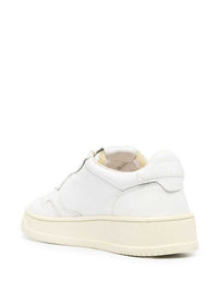 White Leather Sneakers With Logo Autry Woman