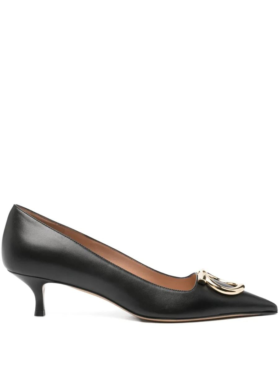 Salvatore Ferragamo Lara Leather Pumps With Maxi Gancini Buckle Shoes