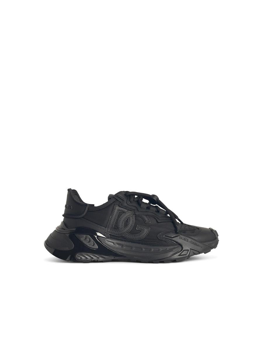 Dolce & Gabbana 'Daymaster' Black Leather Blend Sneakers
