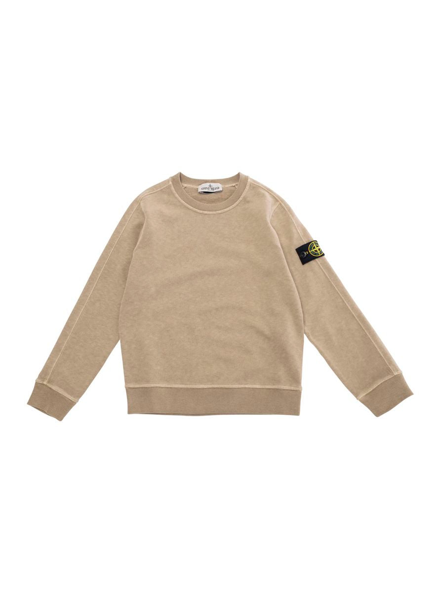 beige-sweatshirt-with-round-neck-and-logo-patch-on-the-sleeve-in-cotton-boy-1765598048009338874-0