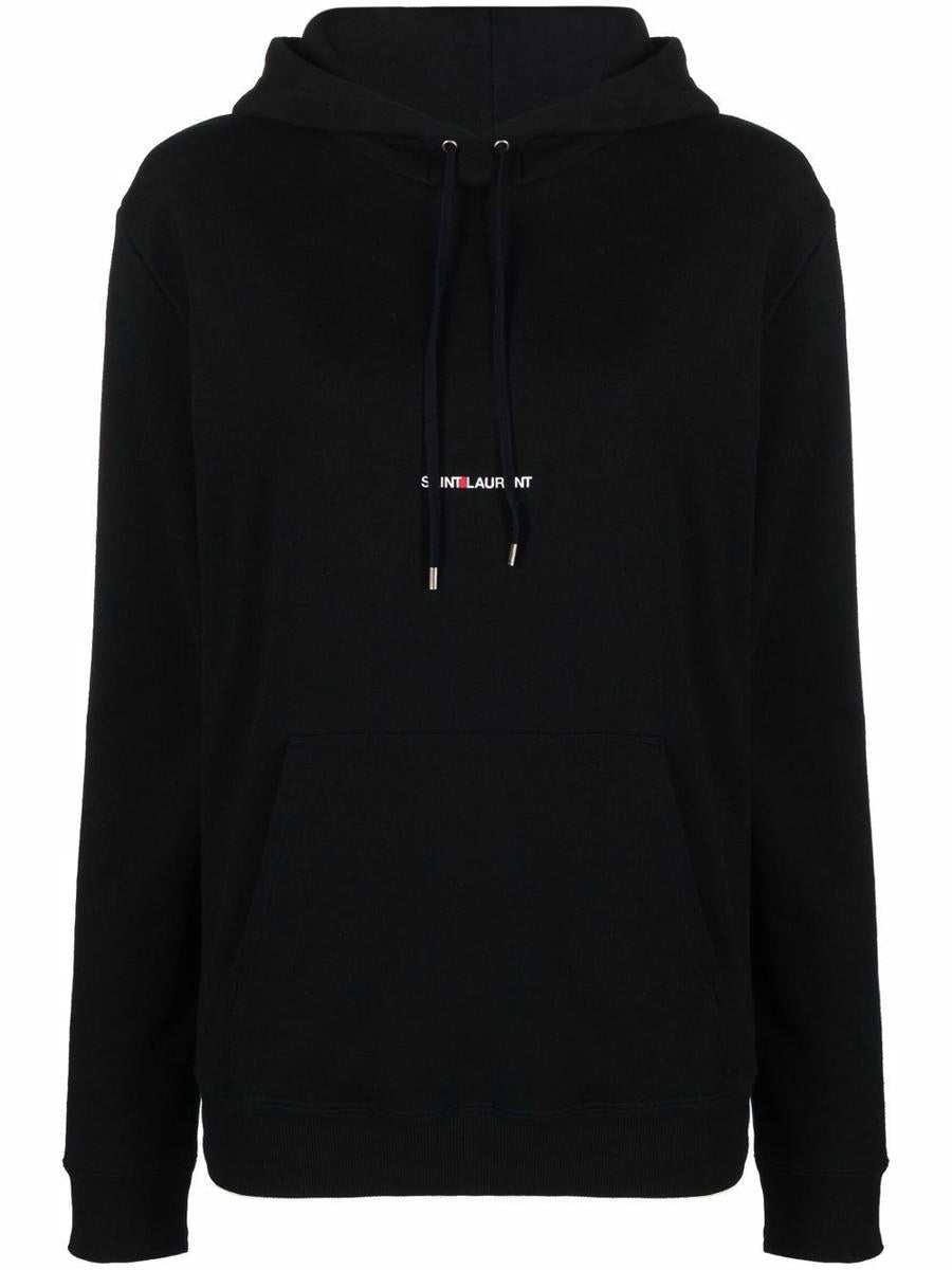 Saint Laurent Logo Cotton Hoodie
