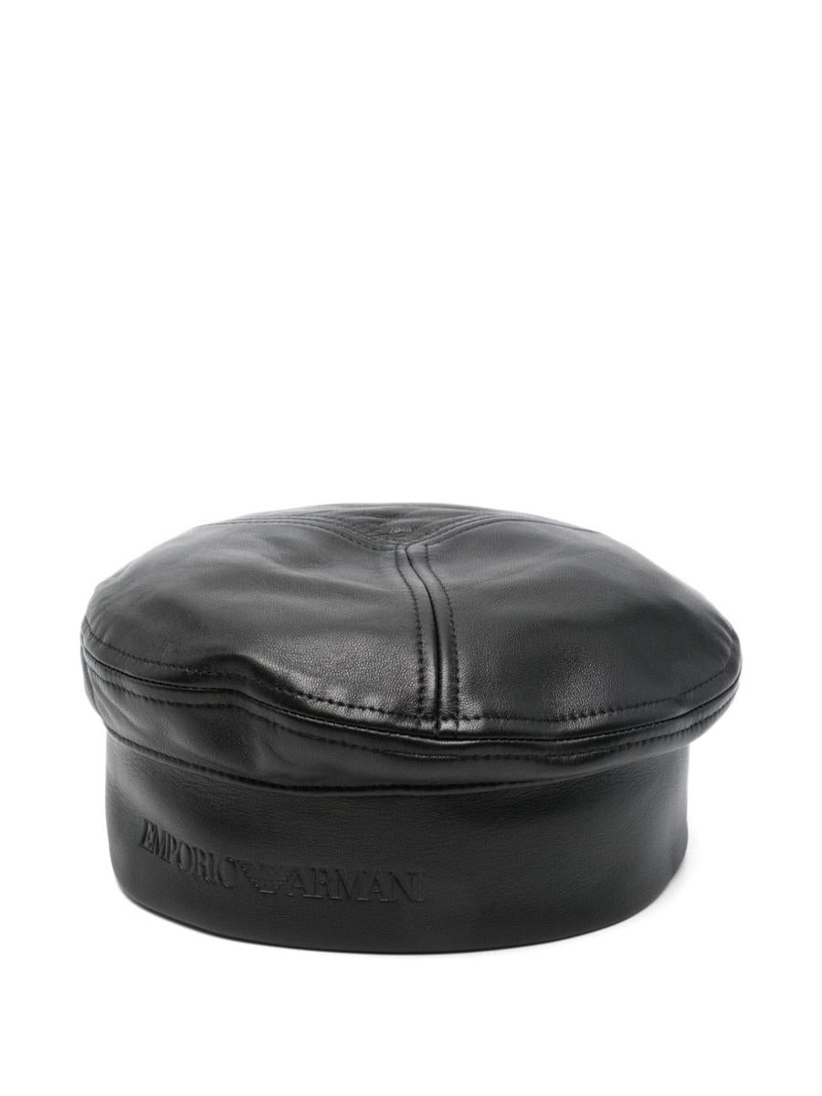 Emporio Armani Leather Basque Hat
