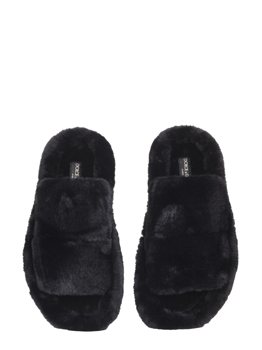 Dolce & Gabbana Fur Sandals