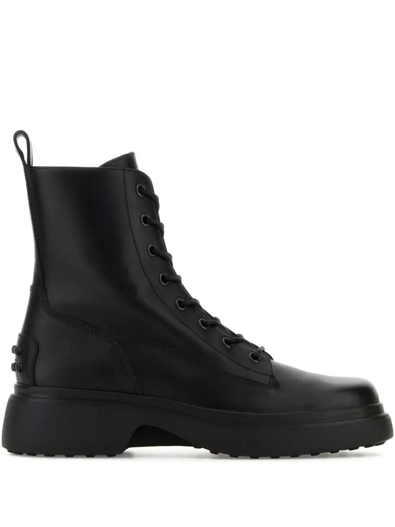 Tod'S Platform Leather Combat Boots Shoes