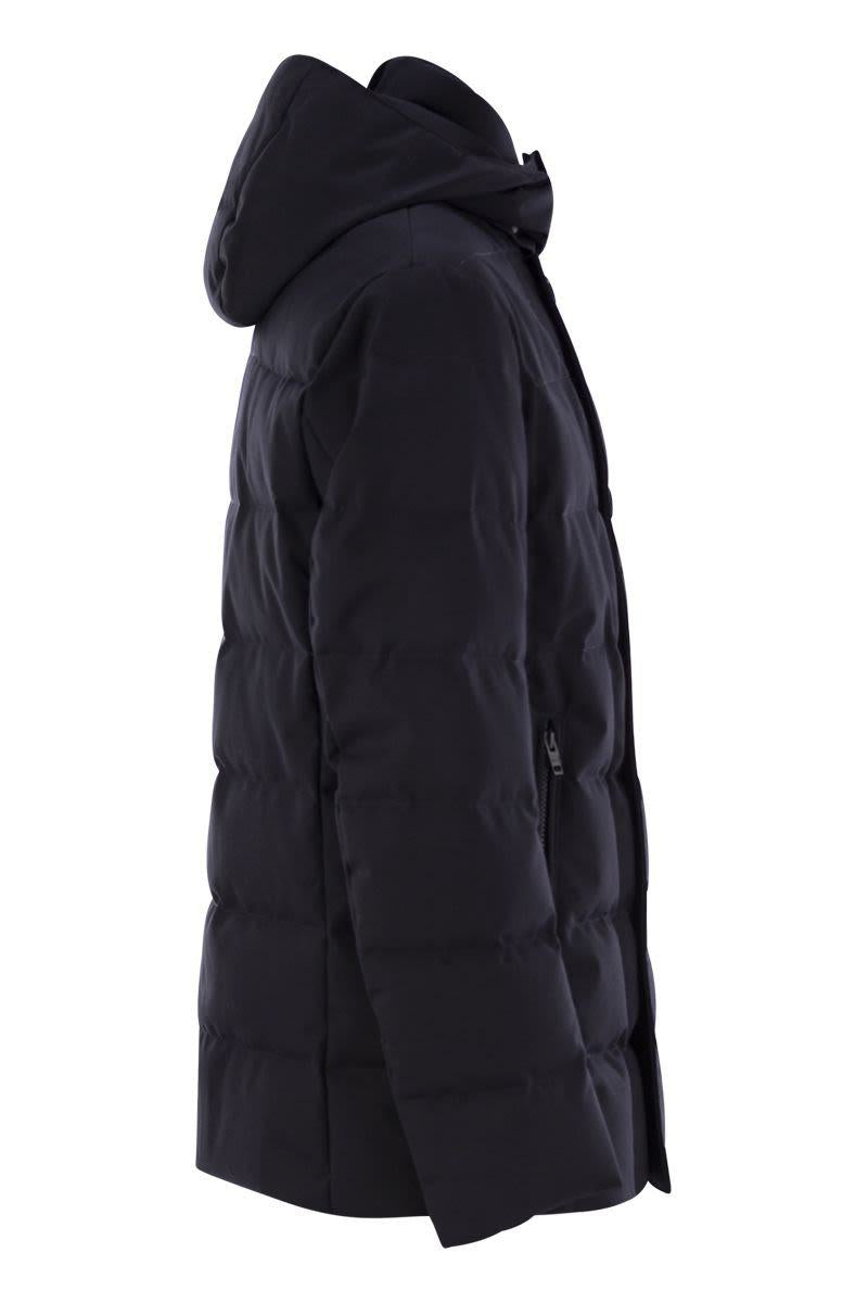 Fay Double-Breasted Down Jacket With Hood