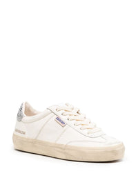 Golden Goose Leather Soul Star Sneakers With Glitter