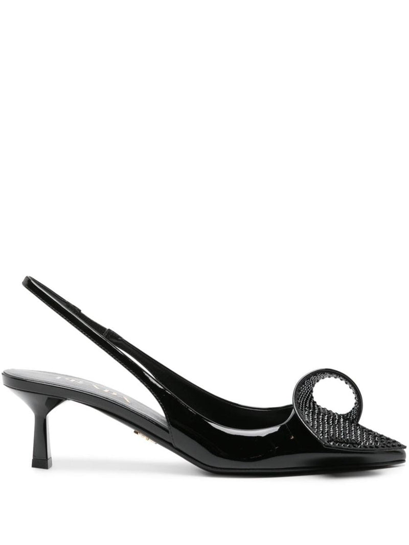 Prada Patent Leather Slingback Pumps