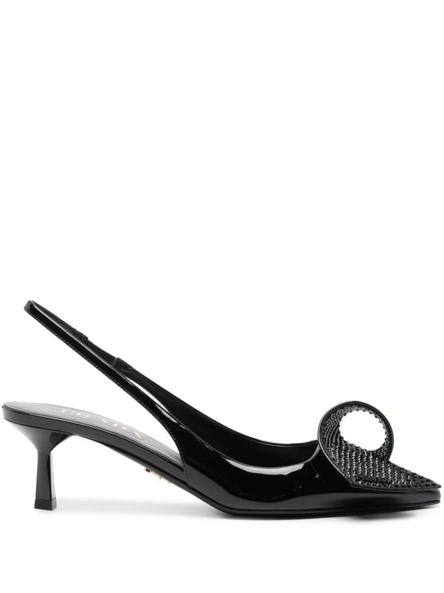 Prada Patent Leather Slingback Pumps