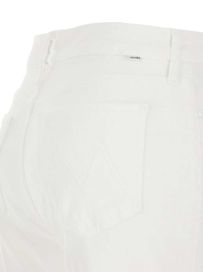 White Flared Jeans In Denim Woman