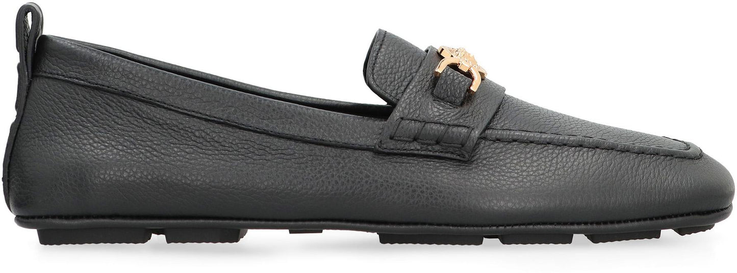 Versace Driver Leather Loafers