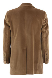 Saulina Antonia - Single-Breasted Velvet Jacket