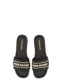 Salvatore Ferragamo Slide Sandal With Logo