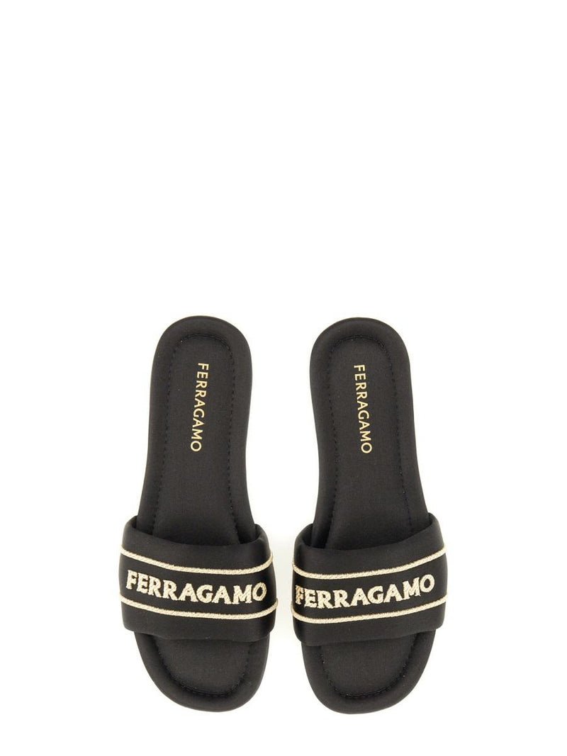 Salvatore Ferragamo Slide Sandal With Logo