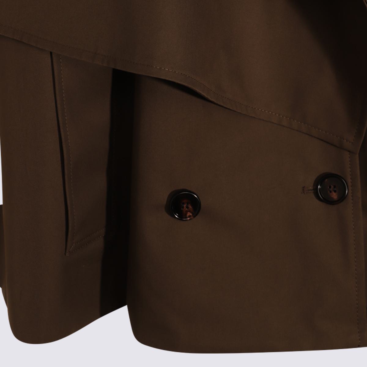 Burberry Brown Cotton Trench Coat