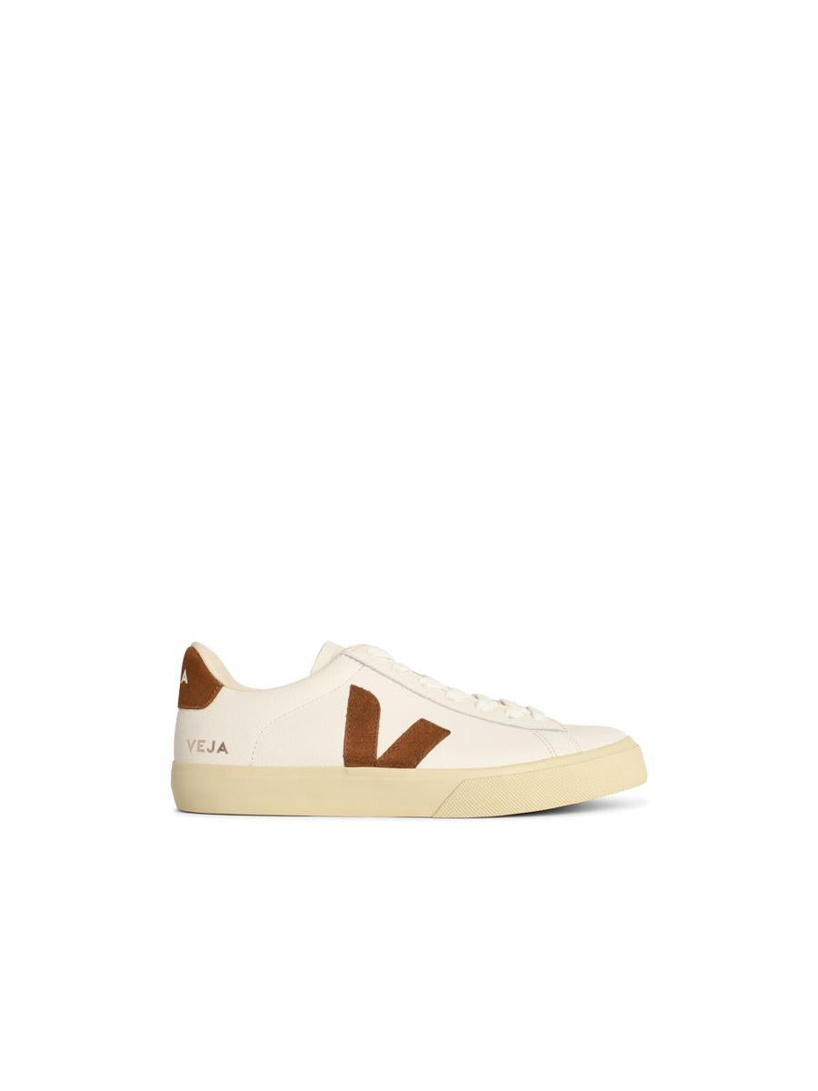 Veja 'Field' White Leather And Cognac Sneakers