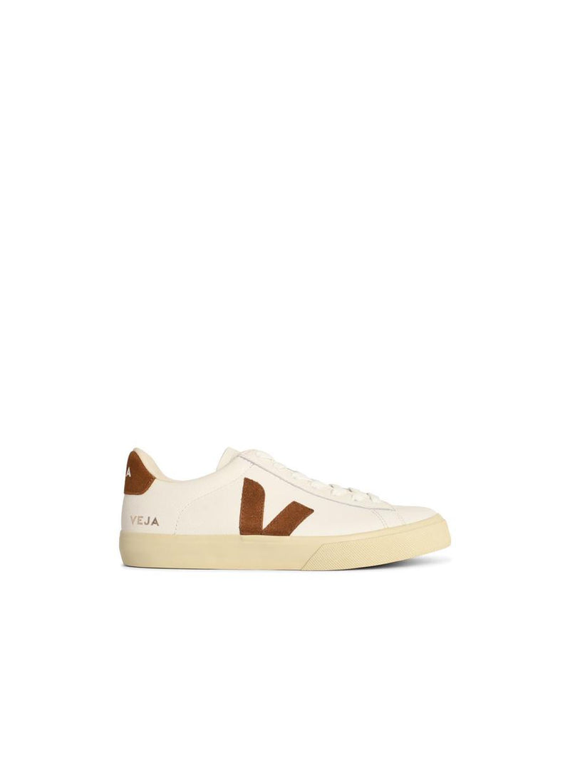 Veja 'Field' White Leather And Cognac Sneakers