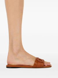 Salvatore Ferragamo Liss Leather Slides Shoes