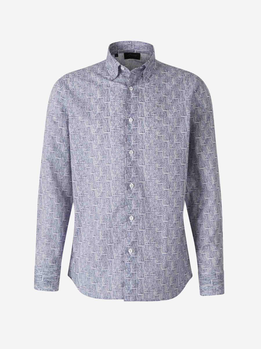 Brioni Printed Cotton Shirt