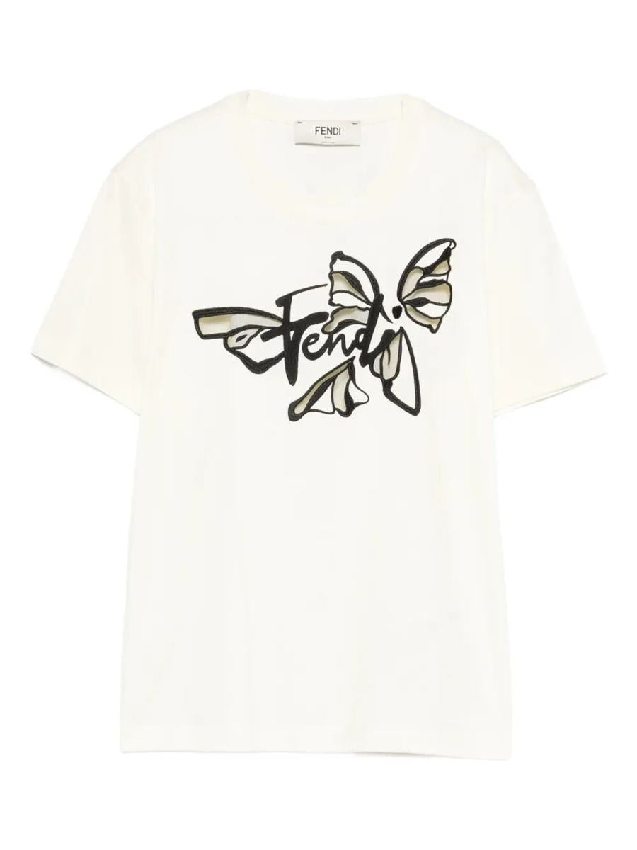 Fendi Nightfly Cotton T-Shirt Clothing