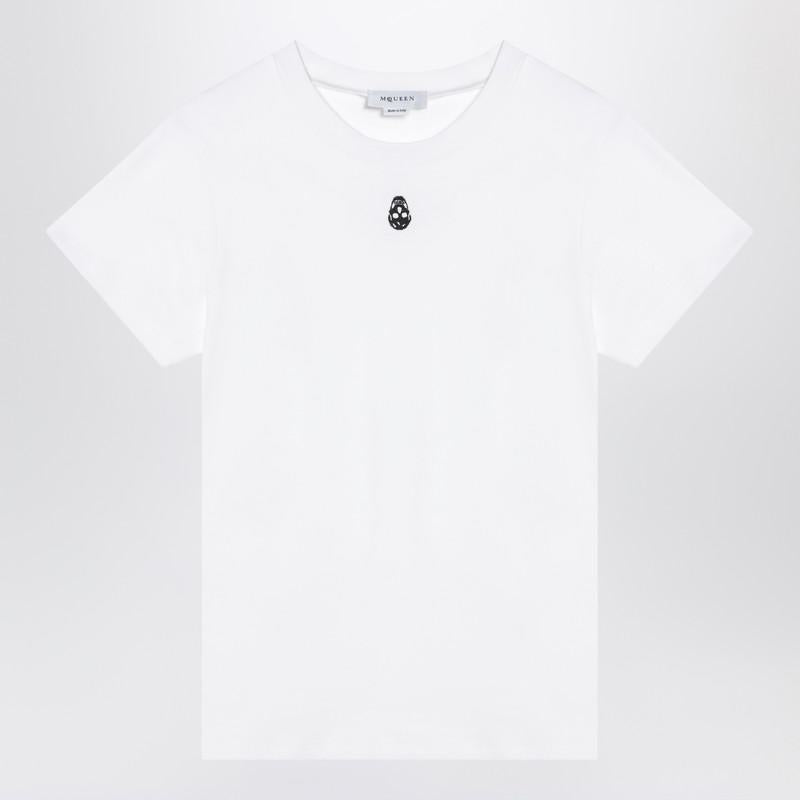 Alexander McQueen T-Shirt With Skull Embroidery