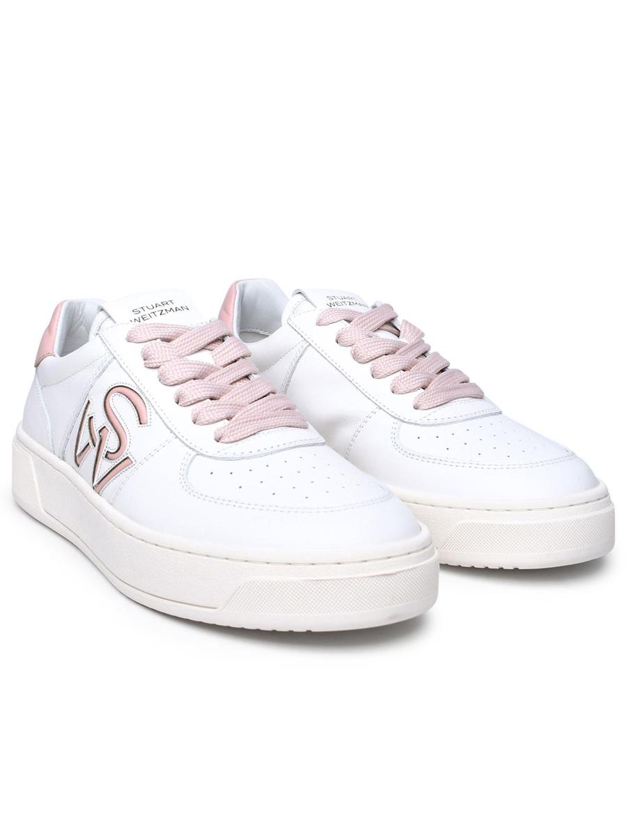 Stuart Weitzman White Leather Sneakers