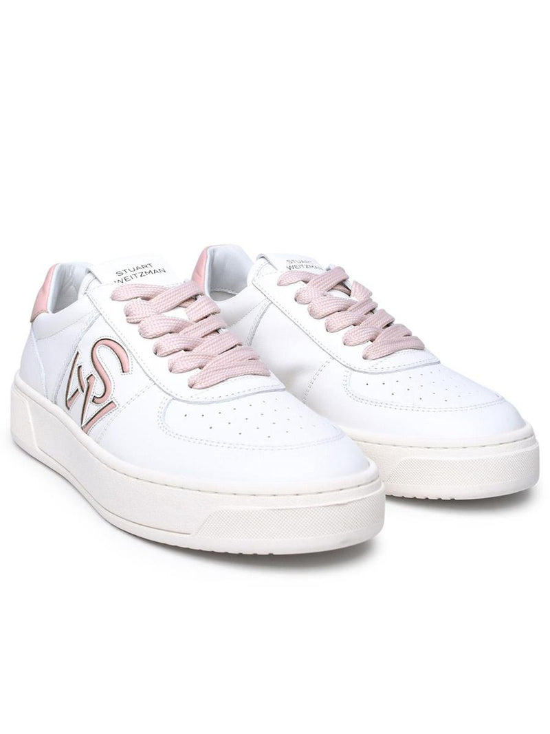 Stuart Weitzman White Leather Sneakers