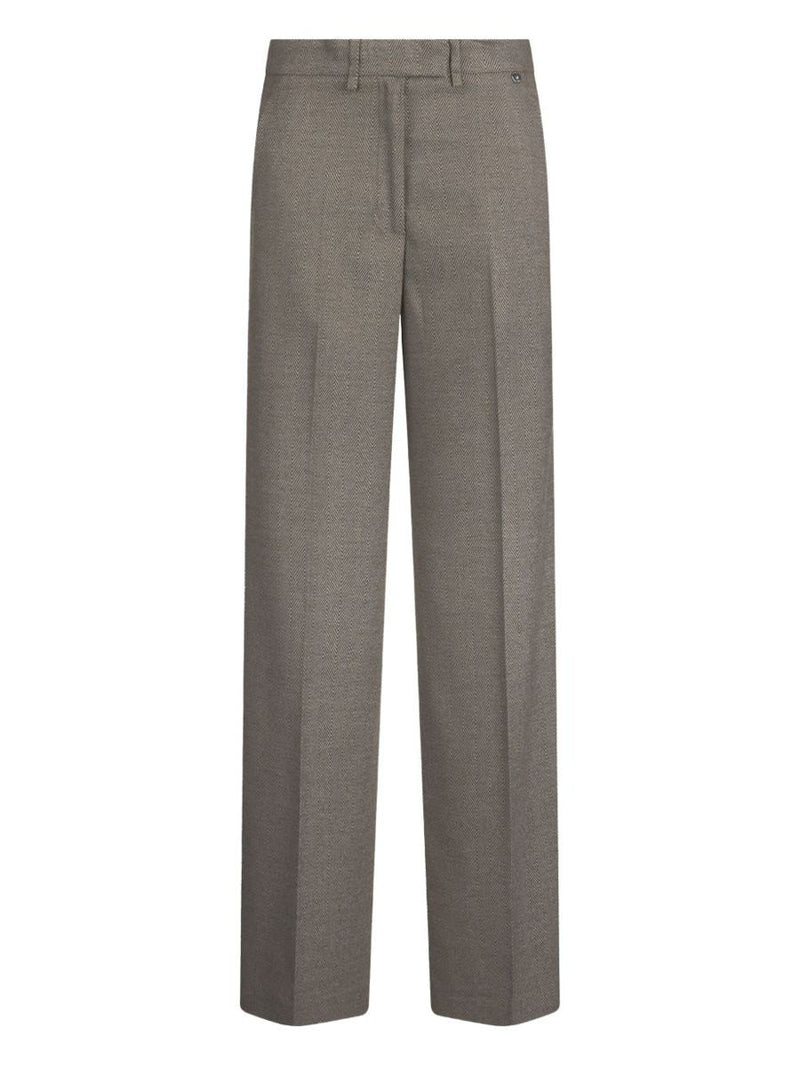 Liu Jo Trousers Featuring A Chevron Motif And Ironed Pleat