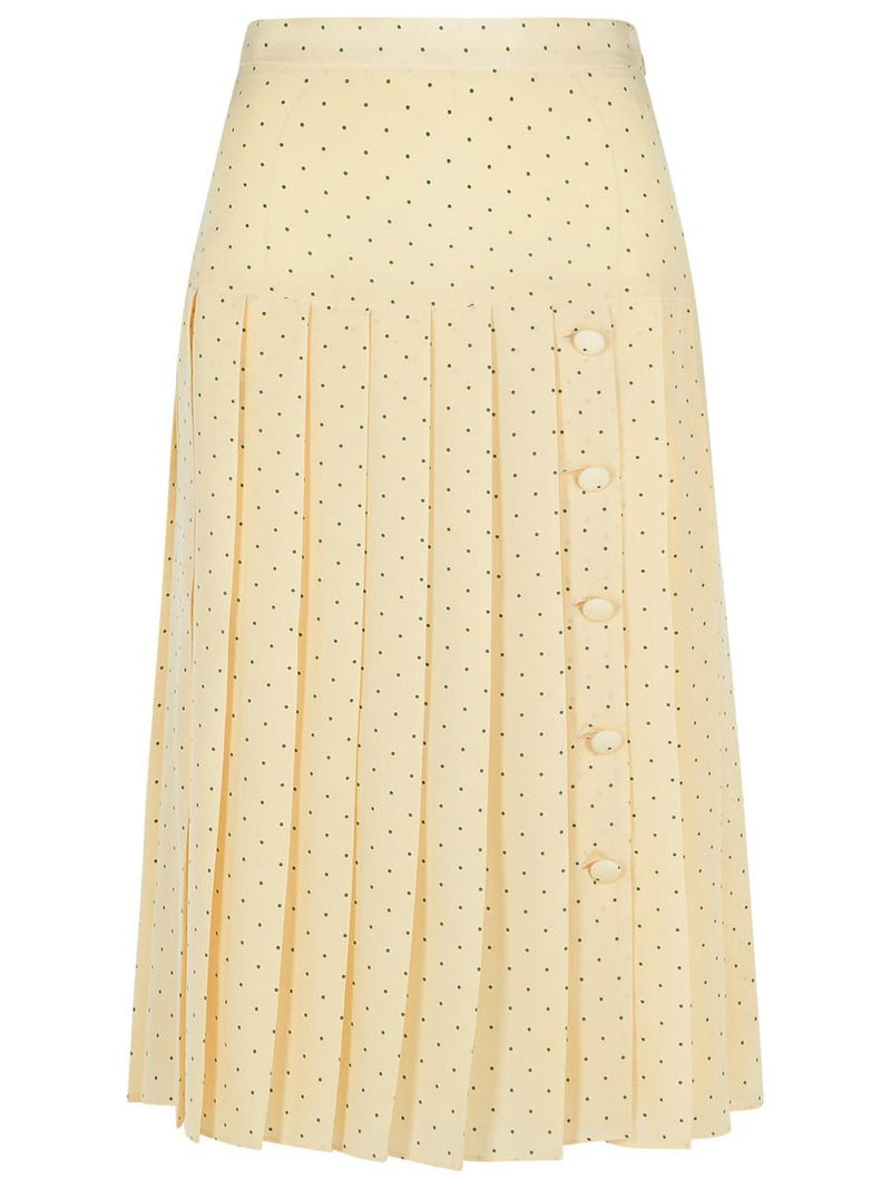 Alessandra Rich Cream Silk Skirt