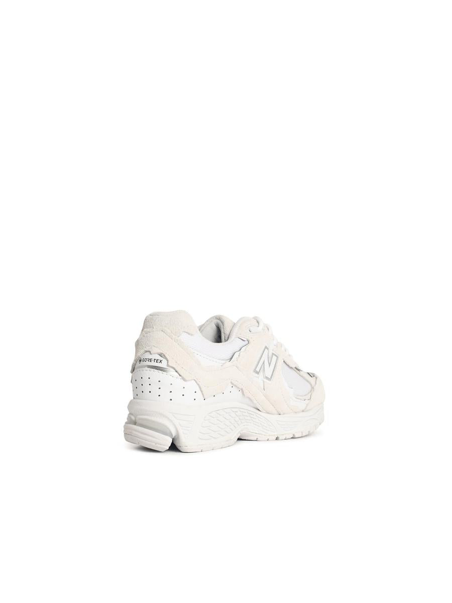 New Balance '2002R' White Mesh And Suede Sneakers