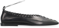 Jil Sander Ring Leather Ballet Flats