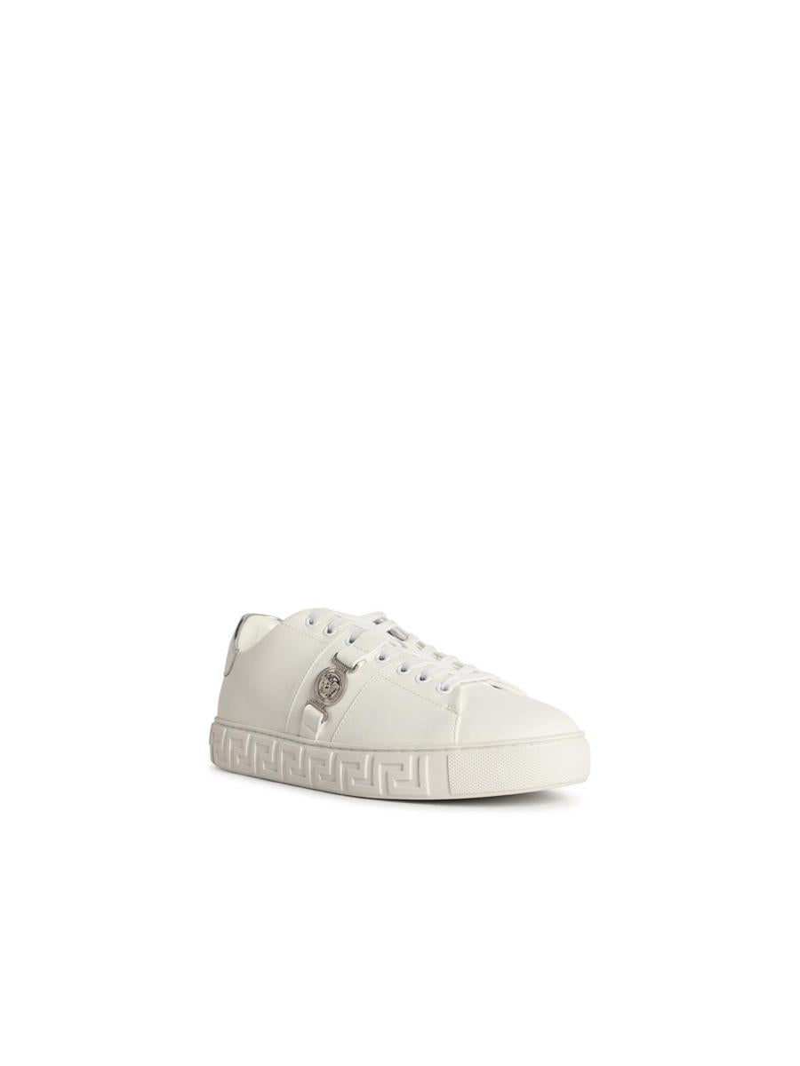 Versace 'Free Bio' White Faux Leather Sneakers