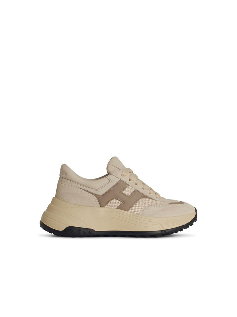 Hogan 'H669' Beige Leather Sneakers
