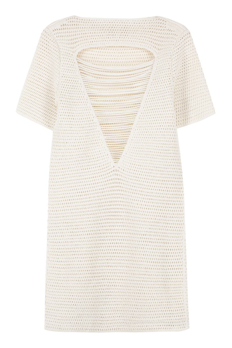 Bottega Veneta Lace-Effect Knitted Dress