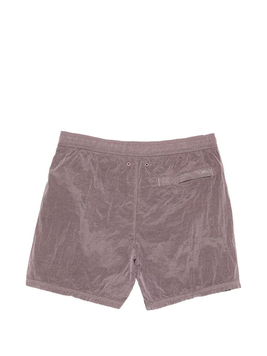 Stone Island Purple Swim Shorts With Logo Patch