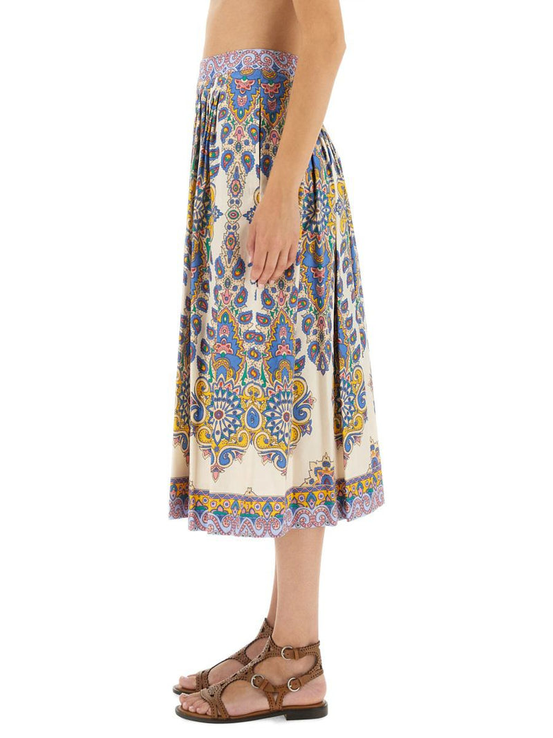 Etro Paisley Print Midi Skirt