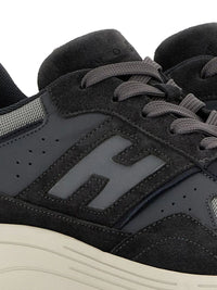 Hogan Suede And Smooth Leather Hyperlight Sneakers With Technical Fabric Inserts Shoes