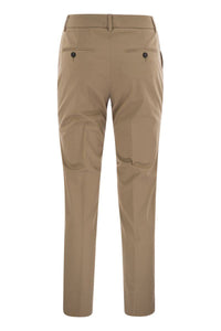 Peserico Light Cotton Satin Cigarette Trousers