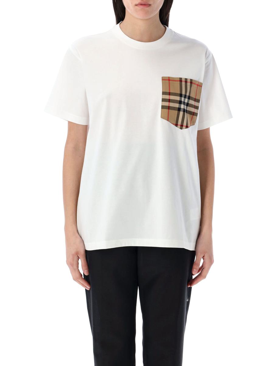 Burberry Check Pocket Cotton T-Shirt