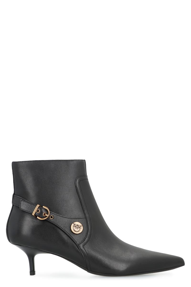 Pinko Gloria Leather Ankle Boots