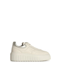 Hogan 'H-Stripes' White Leather Sneakers