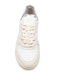 Autry Leather And Suede Sneakers With Glitter